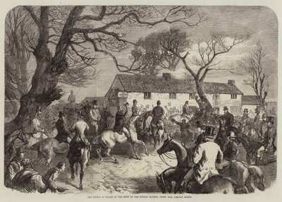 The Prince of Wales at the Meet of the Burton Hounds, Green Man, Lincoln Heath by George Bouverie Goddard