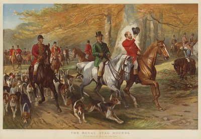 The Royal Stag Hounds, HRH Prince of Wales and Lord Cork by George Bouverie Goddard