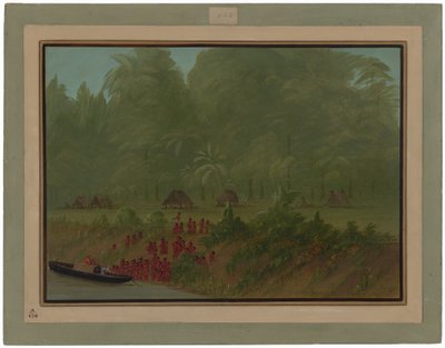 A Yahua Village by George Catlin