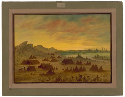 An Apache Village by George Catlin