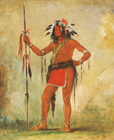 Cáh-be-múb-bee, He Who Sits Everywhere, a Brave by George Catlin