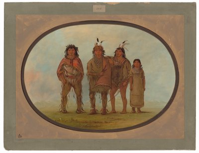 Four Dogrib Indians by George Catlin