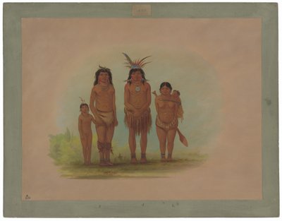 Four Sepibo Indians by George Catlin