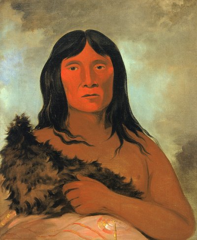 Kay-éé-qua-da-kúm-ee-gísh-kum, He Who Tries the Ground with His Foot by George Catlin