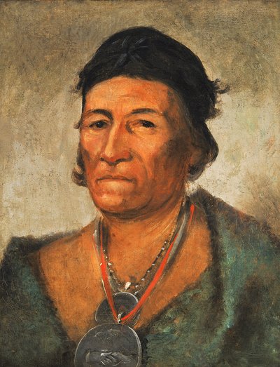 Ko-mán-i-kin, Big Wave, an Old and Distinguished Chief by George Catlin