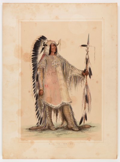 Mah-to-toh-pa, the Mandan Chief by George Catlin