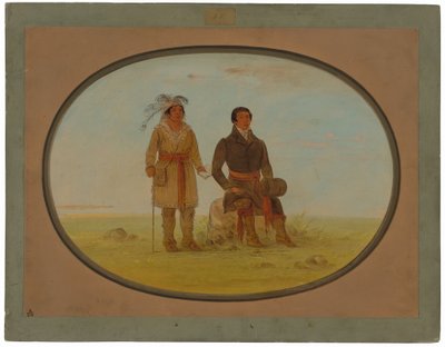 Mohigan Chief and a Missionary by George Catlin
