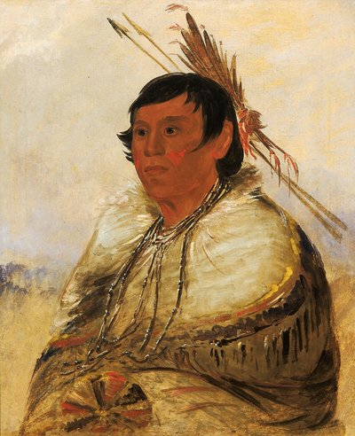 Ni-a-cómo, Fix With the Foot, a Brave by George Catlin