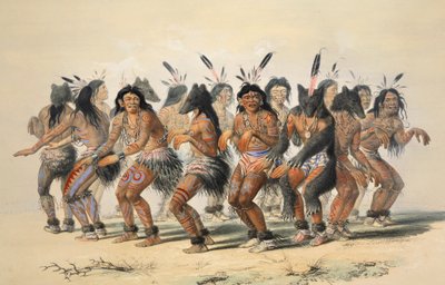 The Bear Dance (detail) by George Catlin