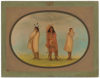 Three Iroquois Indians by George Catlin