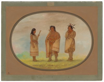 Three Potawatomi Indians by George Catlin