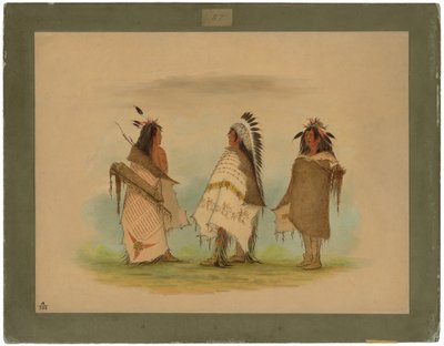Three Shoshonee Warriors by George Catlin