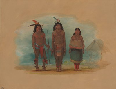 Three Taruma Indians by George Catlin