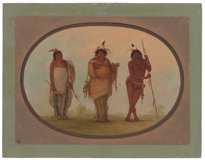 Three Yumaya Indians by George Catlin