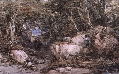 Forest Glen with Travellers Approaching an Ambuscade by George Cattermole