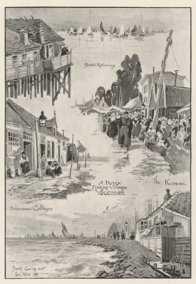 A Dutch Fishing Village Volendam by George Charles Haite