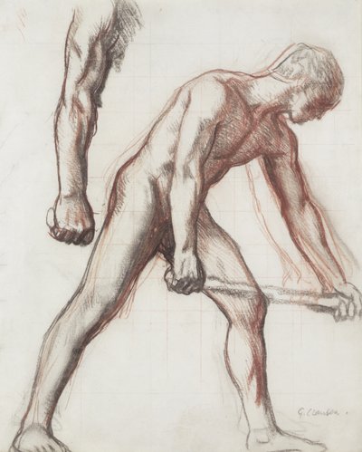 Nude Study for the Boy and the Man by George Clausen