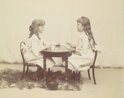 Frances and Ethel de Forest, daughters of Robert de Forest, ca. 1890 by George Collins Cox