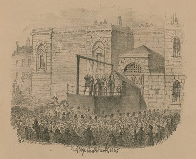 A Public Hanging by George Cruikshank