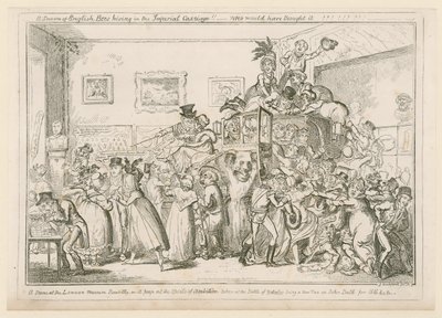 A scene at the London Museum Piccadilly by George Cruikshank