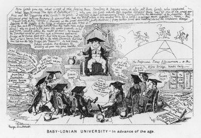 Baby-Lonian University, In advance of the Age by George Cruikshank