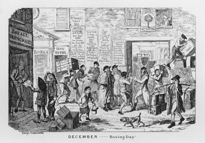 Boxing Day (engraving) by George Cruikshank