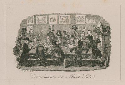 Connoisseurs at a Print Sale by George Cruikshank