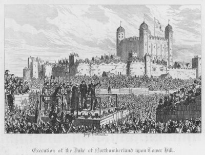 Execution of the Duke of Northumberland upon Tower Hill by George Cruikshank