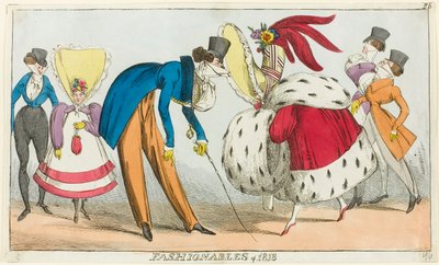 Fashionables of 1818 by George Cruikshank