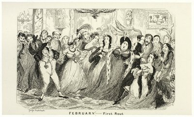 February - First Rout from George Cruikshank