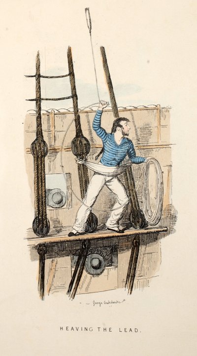Heaving the Lead by George Cruikshank