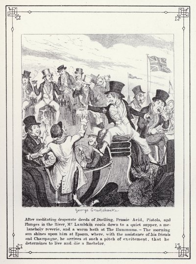 Illustration for The Bachelor’s Own Book, or The Progress of Mr Lambkin (Gent) by George Cruikshank