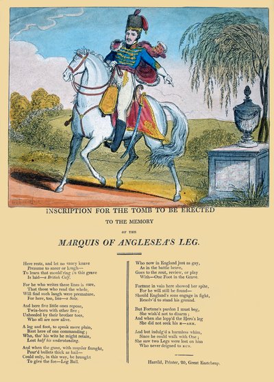 Inscription for the tomb to be erected to the memory of the Marquis of Anglesea