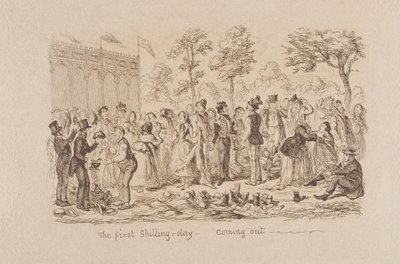 Mayhews Great Exhibition of 1851: The First Shilling Day - Coming Out, 1851 by George Cruikshank