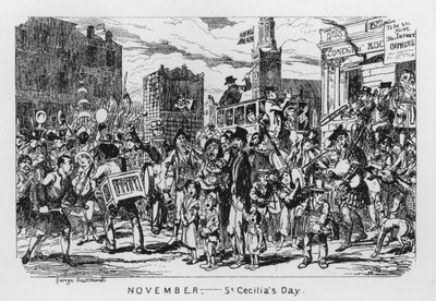 November, St Cecilia’s Day by George Cruikshank