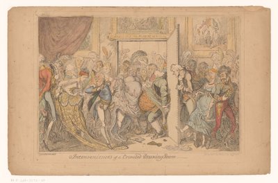 Overcrowded Drawing Room by George Cruikshank