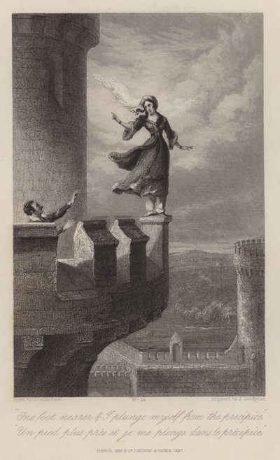 Rebecca and the Templar (engraving) by George Cruikshank