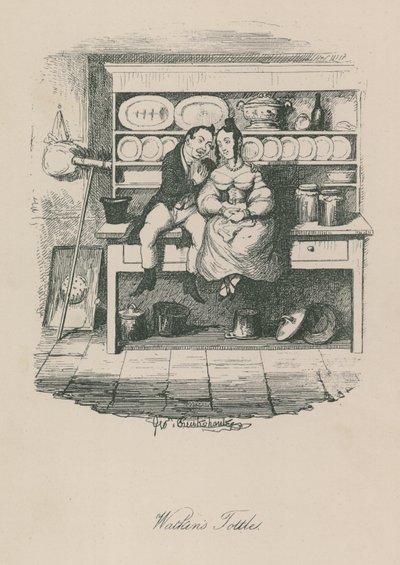 Scene of London Life: Watkins Tottles by George Cruikshank