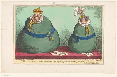Caricature of King George IV and Queen Caroline, 1820 (Ah! Sure such a pair was never seen so justly form