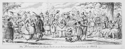 The "Bloomers" in Hyde Park, or an Extraordinary Exhibition for 1852 by George Cruikshank