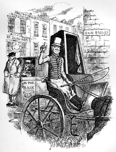 The Last Cab Driver, and the First Omnibus Cad by George Cruikshank