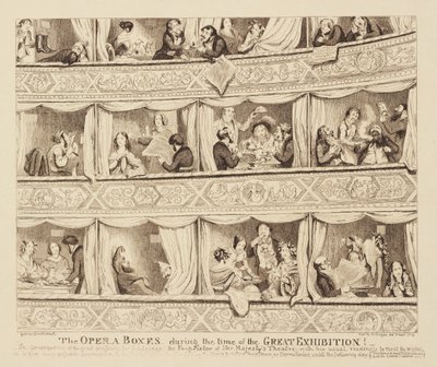 The Opera Boxes During the Time of the Great Exhibition by George Cruikshank