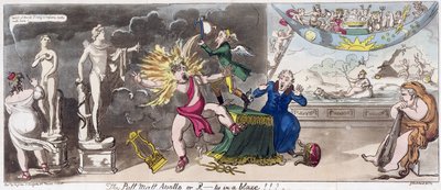 The Pall Mall Apollo or, R...ty in a Blaze!!! by George Cruikshank