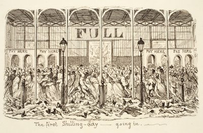 The first Shilling-day - Going in by George Cruikshank