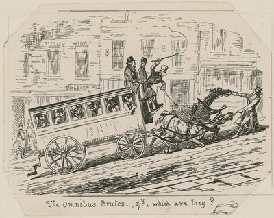 The Omnibus Brutes by George Cruikshank
