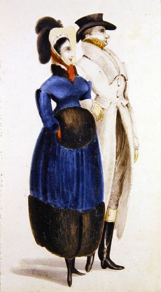 Winter Fashions by George Cruikshank