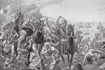 Capture of Tyre by Evagoras of Cyprus by George Derville (after) Rowlandson