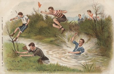 Cross Country, a Brook by George Derville after Rowlandson