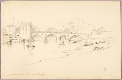 Old Bridge over the Dee, Chester by George Elbert Burr
