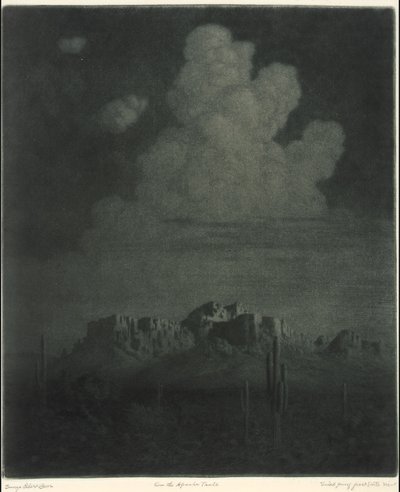 Superstition Mountain, Apache Trail, Arizona, Right (No. 2) by George Elbert Burr